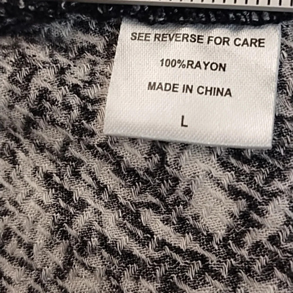 BoBeau Open Front 1/2 Sleeve Lagenlook Soft Rayon Print Cardigan jacket - Picture 6 of 13